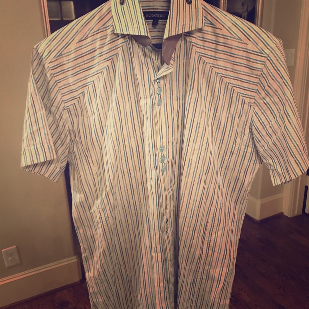 Multicolored casual button down